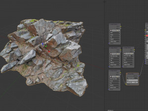 3d scanned cliff face o Modello 3D