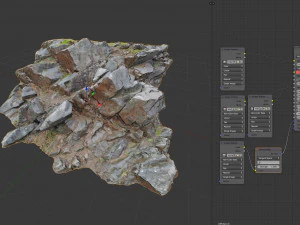 3d scanned cliff face o 3D Model
