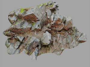 3d scanned cliff face o Modello 3D