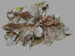 3d scanned cliff face o 3D Model