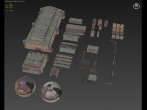 lowpoly buildings industry 3D Model