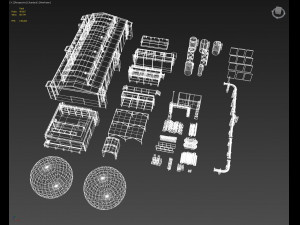 lowpoly buildings industry 3D Model