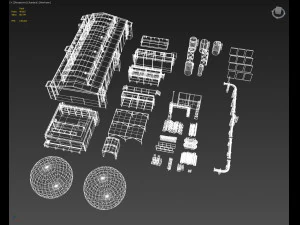 lowpoly buildings industry 3D Model