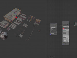 lowpoly buildings industry 3D Model