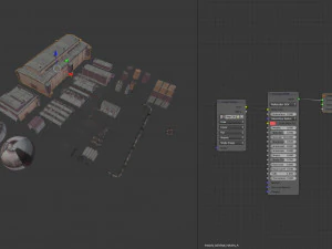 lowpoly buildings industry 3D Model