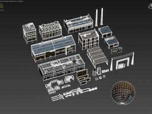 industry building kit Modèle 3D
