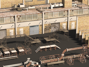 industry building kit Modèle 3D