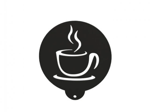 coffee - food stencil 3D Print Model .c4d .max .obj .3ds .fbx .stl .blend 