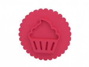 stempel kue - stempel Model Cetak 3D