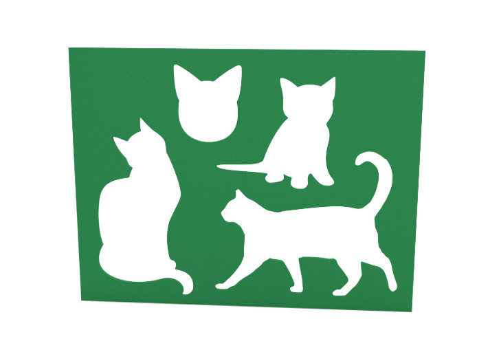 Stencil 3D प्रिंट मॉडल .c4d .max .obj .3ds .fbx .stl .blend 