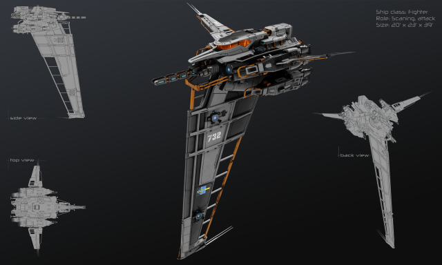 vertical fighter Modelo 3D .c4d .max .obj .3ds .fbx .stl .blend 