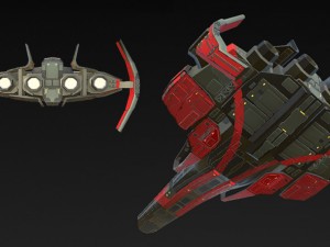 spaceship fighter Modello 3D