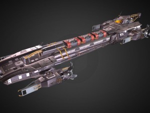 cargo spaceship 3D Model