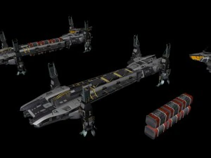 cargo spaceship 3D Model