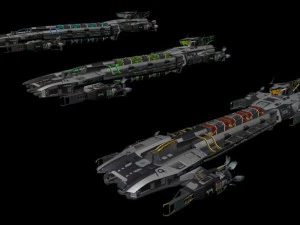 cargo spaceship 3D Model