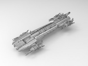cargo spaceship 3D 모델