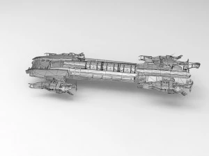 cargo spaceship 3D Model