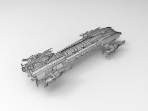 cargo spaceship 3D 모델
