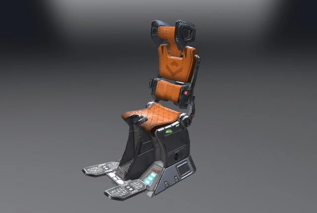 pilot seat 3D Model .c4d .max .obj .3ds .fbx .stl .blend 