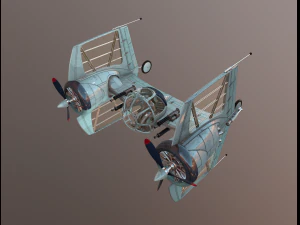 ikat pesawat tempur diesel Model 3D