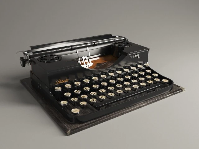 typewriter 3D Model .c4d .max .obj .3ds .fbx .stl .blend 