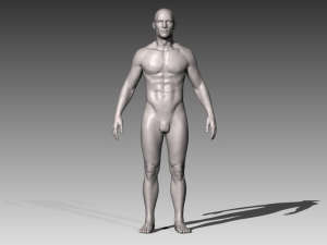 realistic white male Modello 3D