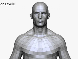realistic white male 3D Model