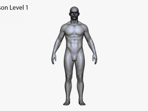realistic white male 3D Model
