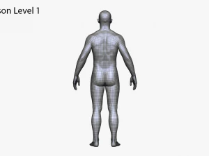 realistic white male 3D Model