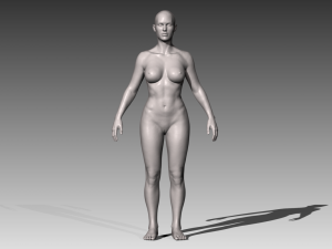 Realistic white female Modello 3D