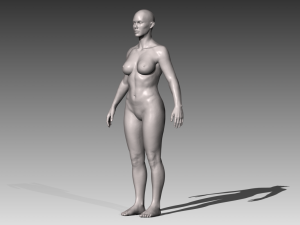 Realistic white female Modello 3D