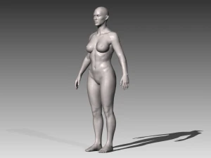 Realistic white female 3D Model