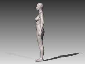 Realistic white female Modello 3D