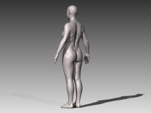Realistic white female Modello 3D