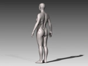 Realistic white female 3D Model