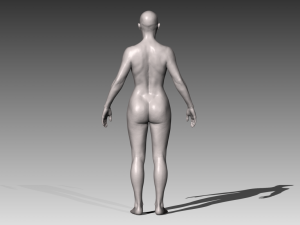 Realistic white female Modello 3D