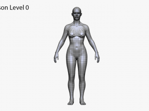 Realistic white female Modello 3D