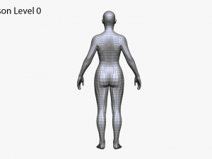 Realistic white female Modello 3D