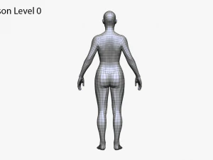 Realistic white female 3D Model