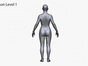 Realistic white female Modello 3D