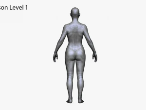 Realistic white female 3D Model