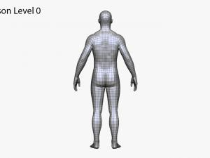 realistic white male and female low poly 3D Model