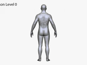 realistic white male and female low poly 3D Model