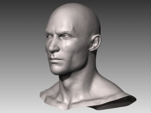 realistic white male head 3D मॉडल