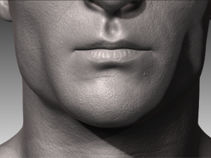 realistic white male head 3D मॉडल