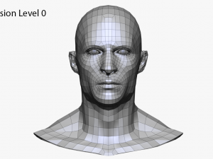 realistic white male head 3D मॉडल