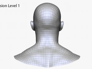realistic white male head 3D मॉडल