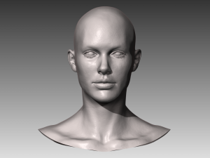 realistic white female head Modelo 3D