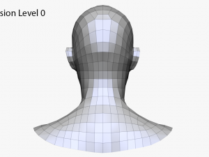 realistic white female head Model 3D