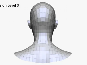 realistic white female head 3D Model